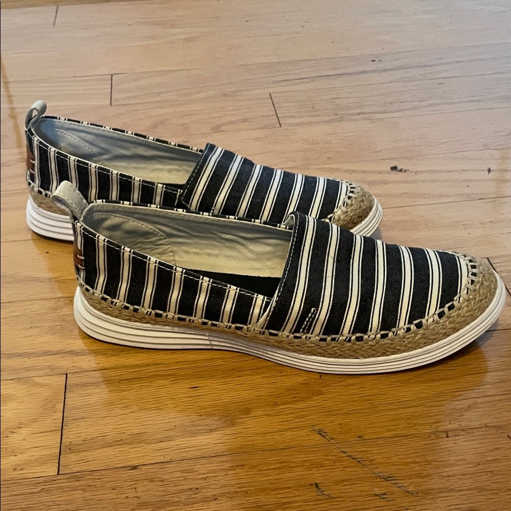 Striped Espadrille Slip-On Shoes by Cole Haan ladies size 7 1/2